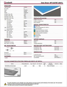 Frayless TPU belt with flexible weft - Esbelt