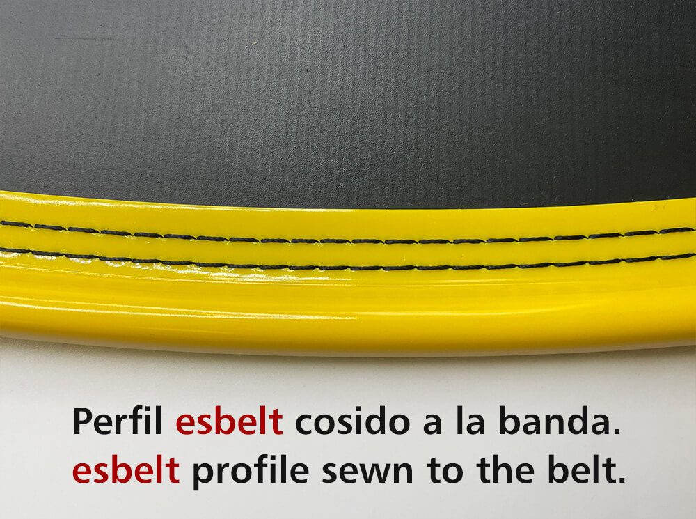 Profile for curved belts